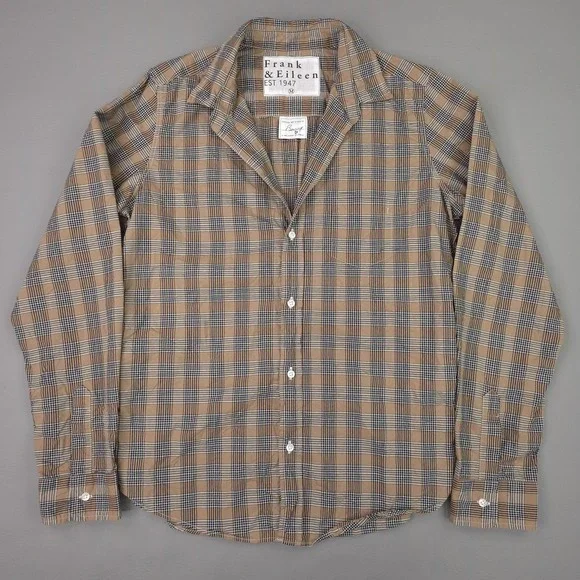Frank & Eileen Shirt Womens Medium Brown Plaid Barry  display picture 1